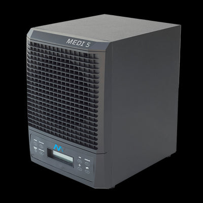 Commercial Air Purifiers with Medical Grade HEPA Filtration used in NHS hospitals, schools, offices and restaurants for removing airborne viruses, aerosols & bacteria-MAXVAC Medi 5 Air Purifier with Variable Air-flow 260m3/h 230 Volt-DustArrest.com